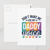 Daddy Voice Vintage Pride Shirt Design_1 Postkarte (Vorne/Hinten)