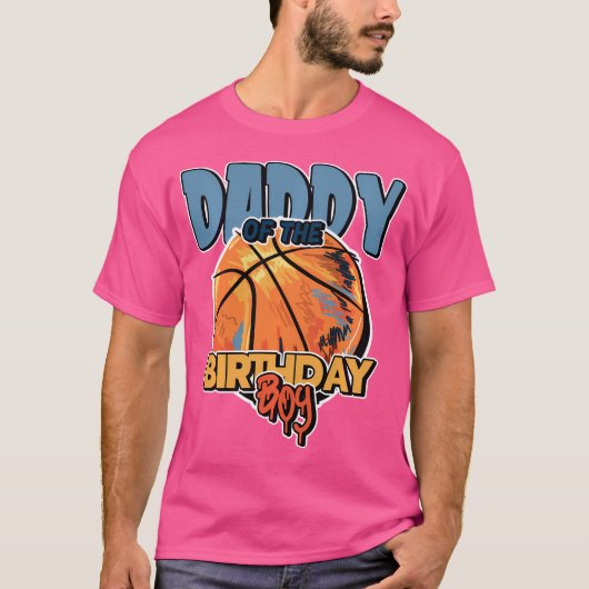 Daddy von The Birthday Boy Basketball Theme Matchi T-Shirt (Vorderseite)