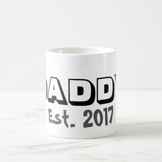 Daddy w/Customizable Date Coffee Tasse (Mittel)