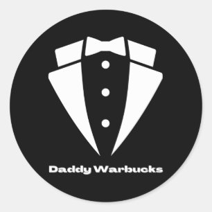 Daddy Warbucks von Annie Tuxedo Runder Aufkleber