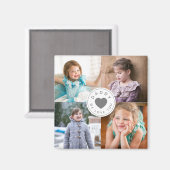 Daddy We Liebe Sie Niedlich Herzfoto Collage Magnet (Vorderseite/Rückseite)