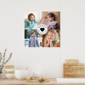 Daddy We Liebe You Heart Foto Collage Poster (Küche)