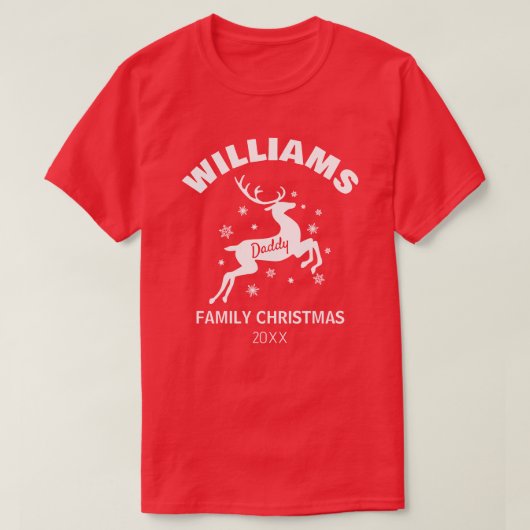 Daddy Winter Reindeer T - Shirt (Design vorne)