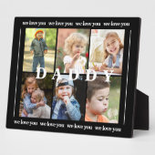 Daddy Wir Liebe dir sechs FotoCollage Black Fotoplatte (Seite)