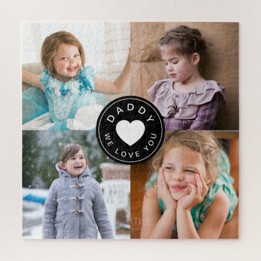 Daddy wir Liebe Sie FotoCollage Puzzle (Vertikal)