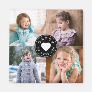 Daddy Wir Liebe Sie Niedlich Kids FotoCollage Magnet