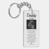 Daddy wird Baby Gedicht Pregnancy Ankündigung Schlüsselanhänger (Vorderseite links)