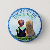 Daddy wird Baby Shower Button (Vorderseite)