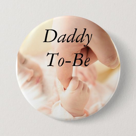Daddy wird Baby Shower Button (Vorderseite)