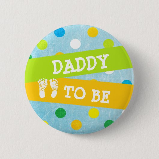 Daddy wird Baby Shower Button (Vorderseite)