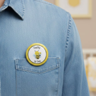 Daddy wird Babydusche und erwartet Button