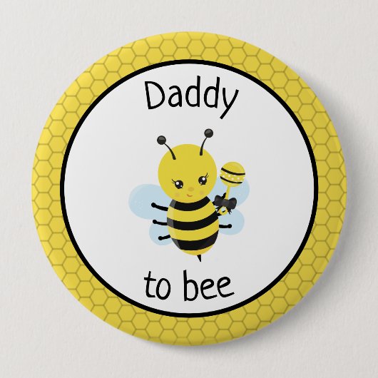 Daddy wird Babydusche und erwartet Button (Vorderseite)