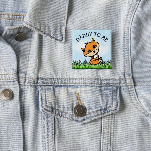 Daddy wird Klein-Fox-Baby-Dusche Button (Beispiel)