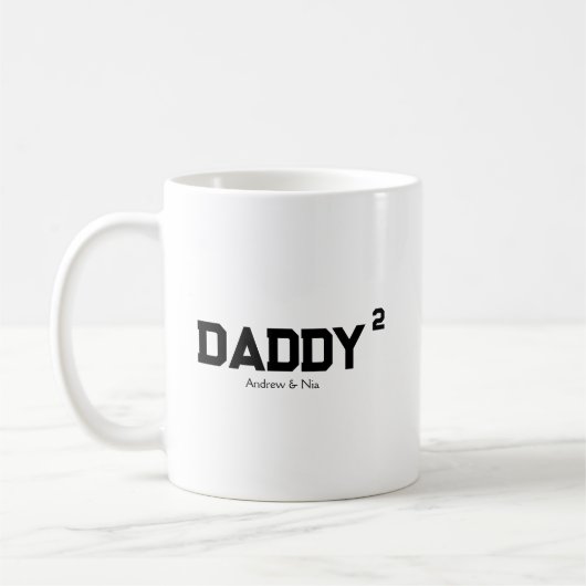 Daddy with custom children name kaffeetasse (Links)