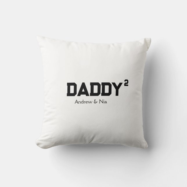 Daddy with custom children name kissen (Vorderseite)