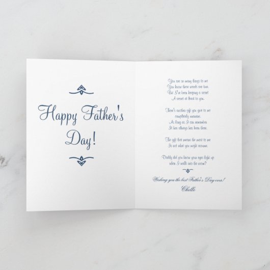 *Daddy Wussten Sie Bescheid* Karte (Innenseite)