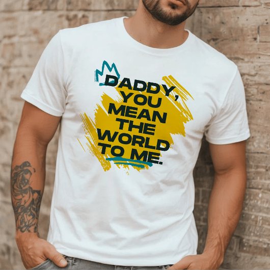 Daddy | Yellow Bold Typografy T-Shirt