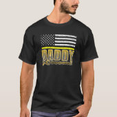Daddy Yellow Thin Line 911 Police Dispatcher Tow T T-Shirt (Vorderseite)