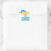 Daddy You Rock Quadratischer Aufkleber (Tasche)