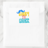 Daddy You Rock Rechteckiger Aufkleber (Tasche)