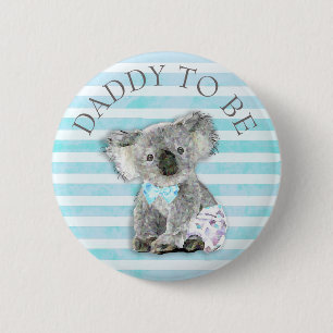 DADDY zu sein Baby-Dusche-Taste Koala Bär Themed Button