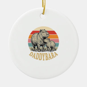 Daddybara Capybara Papa Vintage Sonnenuntergang Sh Keramik Ornament