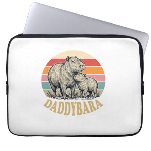 Daddybara Capybara Papa Vintage Sonnenuntergang Sh Laptopschutzhülle