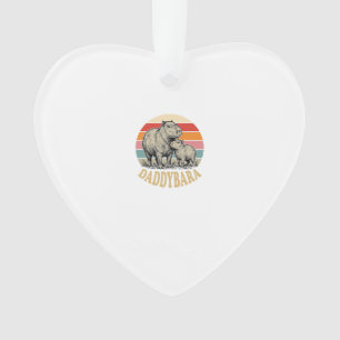 Daddybara Capybara Papa Vintage Sonnenuntergang Sh Ornament