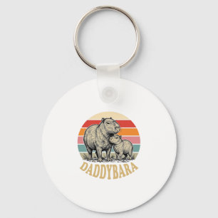 Daddybara Capybara Papa Vintage Sonnenuntergang Sh Schlüsselanhänger