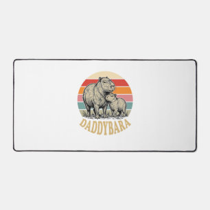 Daddybara Capybara Papa Vintage Sonnenuntergang Sh Schreibtischunterlage