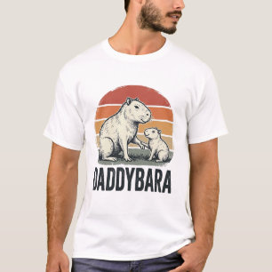 Daddybara Capybara Vintage Sonnenuntergang Shirt D