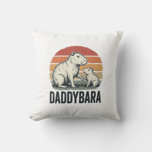 Daddybara Capybara Vintage Sonnenuntergang Shirt D Kissen