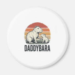 Daddybara Capybara Vintage Sonnenuntergang Shirt D Magnet