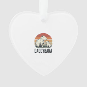 Daddybara Capybara Vintage Sonnenuntergang Shirt D Ornament