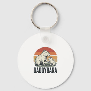 Daddybara Capybara Vintage Sonnenuntergang Shirt D Schlüsselanhänger