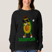 Daddycado  Dabbing Daddy Avocado Vegan Father's Da Sweatshirt (Vorderseite)