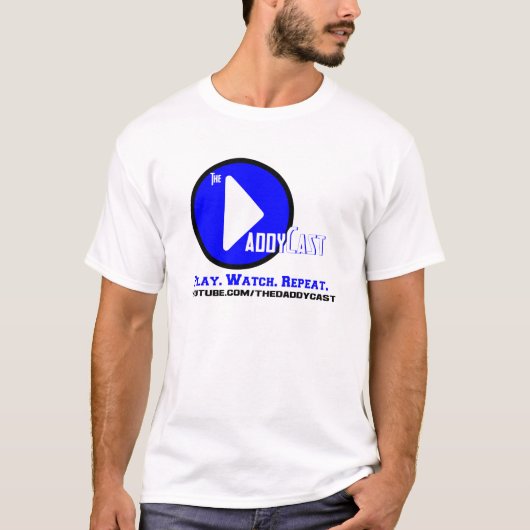 DaddyCast weißer/heller T - Shirt (Vorderseite)