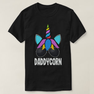 Daddycorn Lustiges Einhorn Papa Vatertagsgeschenk T-Shirt