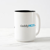 DaddyNoob - Kaffeetasse mit Schnurrbart-Emblem (VorderseiteRechts)