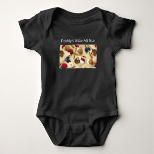 Daddy's All Star Baby Bodysuit Strampler