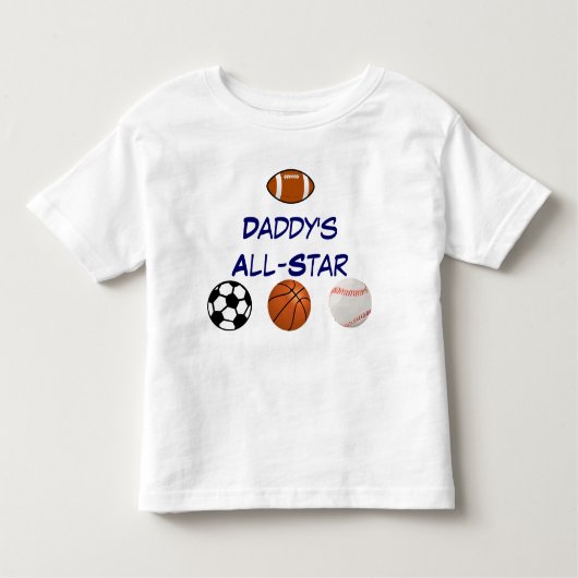 Daddys All-Star-Kleinkind-T-Shirt Kleinkind T-shirt (Vorderseite)