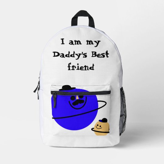 Daddy's Best Friend School Bag Bedruckter Rucksack (Vorderseite)