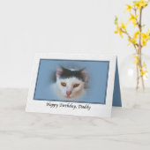 Daddy's Birthday Card mit Cat Karte (Gelbe Blume)