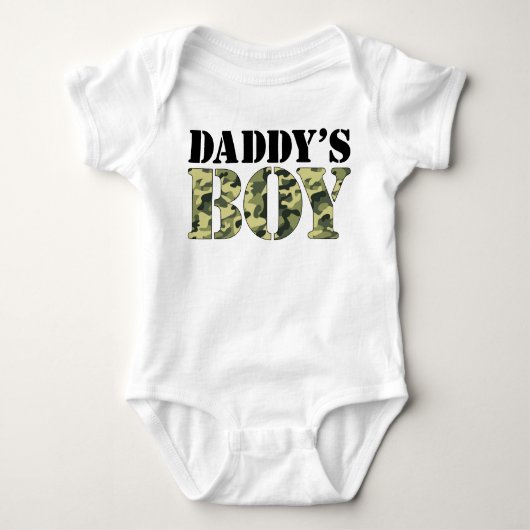 Daddy's Boy Camouflage Baby Strampler (Vorderseite)