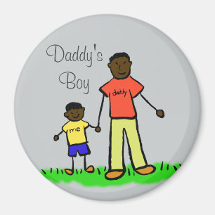Daddy's Boy Custom Family Character Art Magnete Magnet