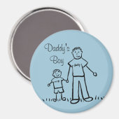 Daddy's Boy Custom Family Character Art Magnete Magnet (Vorderseite/Rückseite)