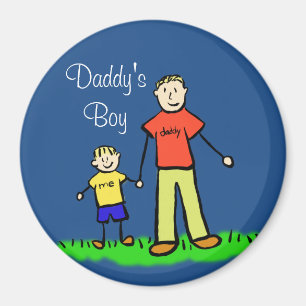 Daddy's Boy Custom Family Character Art Magnete Magnet