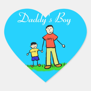 Daddy's Boy Custom Family Character Decal Aufklebe Herz-Aufkleber