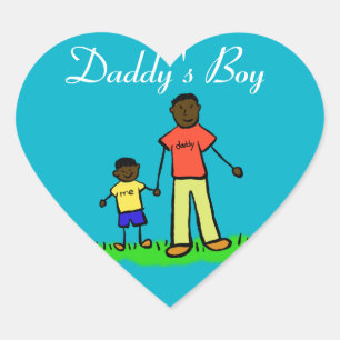 Daddy's Boy Custom Family Character Decal Aufklebe Herz-Aufkleber