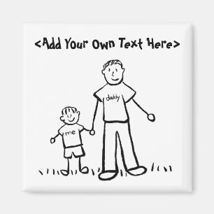 Daddy's Boy Custom Family Magnet